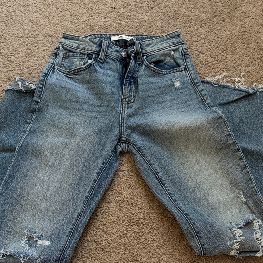 Classic Blue Distressed Women's Jeans buckle jeans willow + root